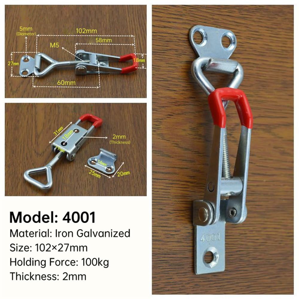 10PCS Toggle Latch Clamp GTY BRH 4001 Industrial Metal Buckles with Quick Clamping and Mechanical Locking for Hardware Iron Boxes