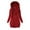 Red, variant on Patlollav Women Zipper Coat Pockets Versatile Long Sleeve Hooded Casual Outwear Jackets