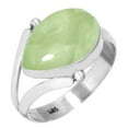 thumbnail image 1 of 925 Sterling Silver Ring For Women - Teens Green Natural Prehnite Gemstone Silver Ring Size 8 Handmade Silver Ring Size 8 Halloween Gift For Girl Friend Gemstone 925 Silver Jewelry, 1 of 6