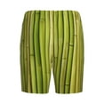thumbnail image 7 of Daiia Green Bamboo Fence Mens Woven Stretch Pajama Short,Short Pajama Pants-Small, 7 of 7