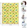 thumbnail image 4 of Yellow Dinosaurs Geometric Pattern Blanket,Comfortable Soft Flannel Throw Blanket,All Season,Warm Lightweight Blankets for Sofa Bed Couch Living Room Chair,30"x40", 4 of 4