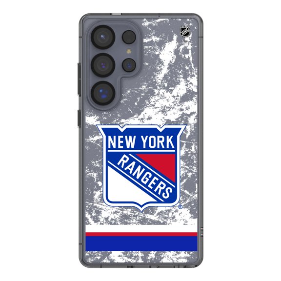 New York Rangers Galaxy Stripe Clear Ice Case