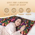 thumbnail image 6 of Vsdgher Colorful Floral Embroidery Mexican Body Pillow Cover, Pillowcases with Hidden Zipper Breathable Long Pillow Case (Pillows are not included,20x54 inch), 6 of 7