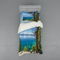 thumbnail image 2 of Ambesonne Nautical Bedding Set 4 Pcs, East Shore of Lake, Queen, Green Blue, 2 of 3