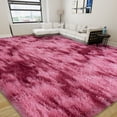 thumbnail image 5 of Janvonne 9x12 Fluffy Area Rug for Bedroom, Modern Shaggy Carpets Fuzzy Rug for Teens Dorm Home Decor Aesthetic, Heavy Duty Non Slip, Tie-dye Dark Red, 5 of 8