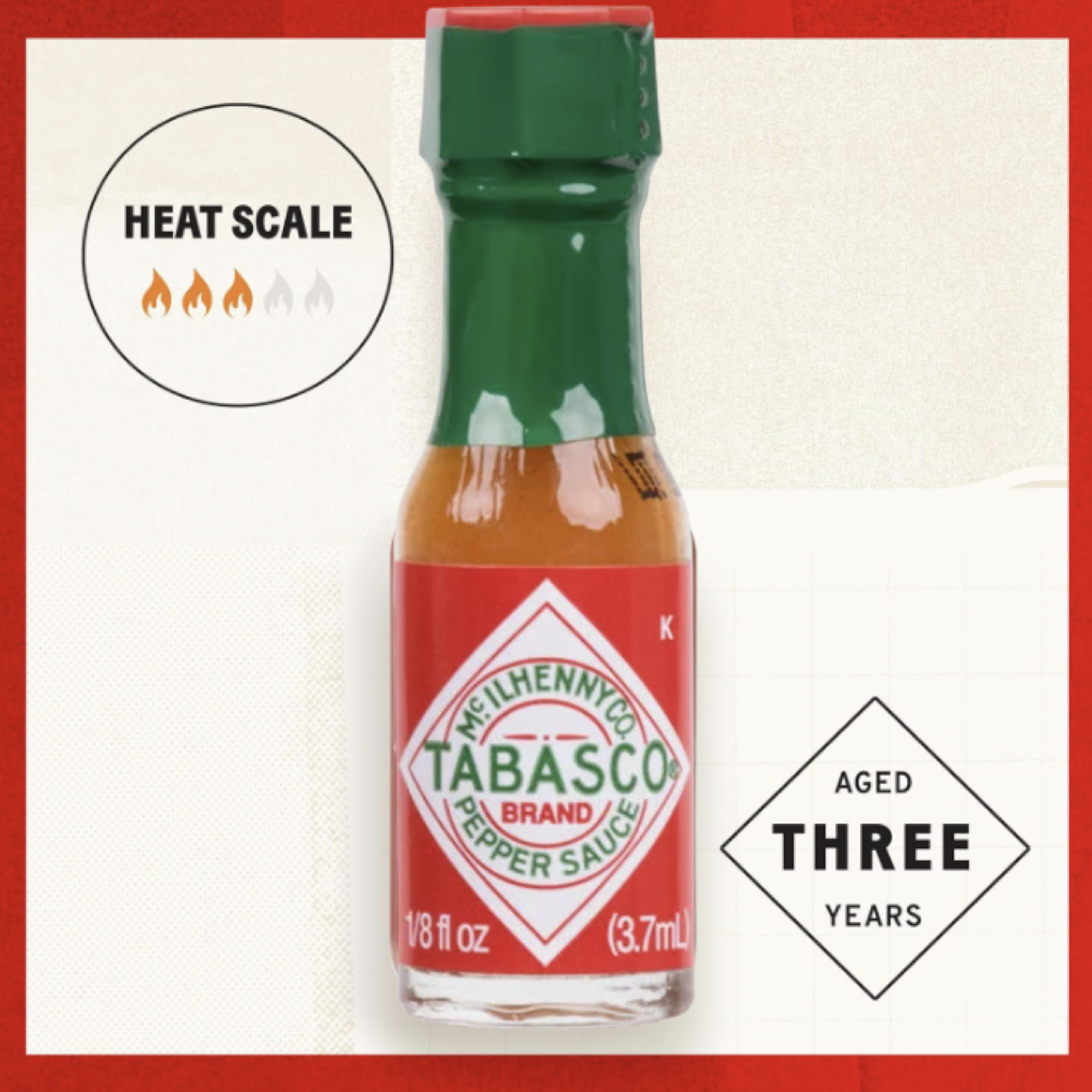 Tabasco Mini Original Pepper Sauce Bottles – 1/8 oz (22 Pack) – Real Glass Mini Hot Sauce Bottles for Travel, Lunchboxes, Party Favors, and Gifts
