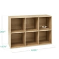 thumbnail image 3 of Best Choice Products 6-Cube Bookshelf, 13.5in Display Storage System, Organizer w/ Removable Back Panels - Light Oak, 3 of 9