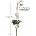 thumbnail image 2 of Macrame Planta Colgante, Macrame Maceta Colgante Interior Cuerda Colgante Planta Cuerda De Algodón Sólido para Balcón Jardín Decoración Interior Exterior Cesta Maceta, 89cm, 105cm, 5 Piezas Xemadio YQ-1565, 2 of 7