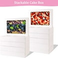 thumbnail image 6 of Livease 5pcs 14x10x4 White Large Cake Boxes with Window Rectangle Quarter Sheet Bakery Boxes, 6 of 8