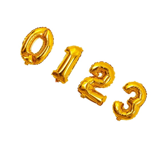 MLINS Golden Foil Number Balloons for Decoration 16 Inch Fantastic for Parties and Celebrations