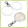 thumbnail image 5 of Soporte para monedas de plástico con llavero, 2 piezas de estuche redondo para monedas con hebilla de anillo para monedas y joyas, tono oscuro plateado, 5 of 5