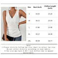 thumbnail image 4 of ZOELNIC Women's Wrap Ruched Tank Tops V-Neck Solid Button Design Slim Fit Casual Summer Tee Tops, S, 4 of 4