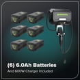 thumbnail image 3 of Greenworks 80V 42" Cordless CrossoverZ Zero Turn Lawn Mower, (6) 6Ah Batteries and 600W Wall Charger, CRZ4282, 3 of 21