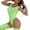 Green, variant on Womens European American Plus Size Satin-Like Silky Glossy Tight Jumpsuit Transparent Seductive Set