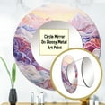 thumbnail image 3 of Designart "Views of the Majestic Mountains I" Mountains Round Mirror Wall Decor Traditional - Large Multicolor Round Bathroom Mirror - Round Mirror - 36" x 36", 3 of 6