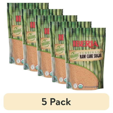 (5 pack) Iberia Organic Turbinado Raw Cane Sugar 24 oz