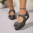 thumbnail image 6 of Miluxas Womens Mary Jane Shoes Comfortable Strap Flats Dressy Casual Ballet Flats Shoes Floral Buckle Round Toe Flats Shoes for Women Gray 9.5(43), 6 of 9