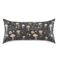 thumbnail image 3 of Haosy Satin Pillowcase for Hair and Skin Standard Cooling Silk Pillow Case with Envelope Closure Gold Jellyfish and Flowers 20"x26", 3 of 9
