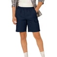 thumbnail image 2 of AINIYS Kids Outdoor Hiking Cargo Shorts Multi Pocket with Drawstring Closure for Camping Trips and Nature Exploration Navy 9-10 Years, 2 of 7