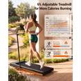 thumbnail image 4 of SSPHPPLIE 300LBS Capacity Walking Pad with Handrail and Tablet Holder, 6% Incline Under Desk Treadmill for Home Office, Quiet Portable Mini Treadmill with App & Remote Control, No Assembly, 4 of 8