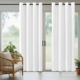thumbnail image 4 of White Outdoor Curtains for Patio Waterproof, Windproof Privacy Curtains with Weighted Bottom, Modern Simple White Backdrop Outside Drapes for Picnic Garage Backyard Cabana 54"x108" 2 Panel, 4 of 8