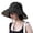 Black, variant on Women Wide Brim Sun Hats Metal Wired Edge Summer UV Protection Beach Fishing Hat for Hiking Garden Travel Chin Strap Navy M