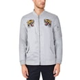 thumbnail image 1 of Hat and Beyond Men's Heavyweight Traditional Japanese Lore Patch Bomber Jacket, 1 of 6