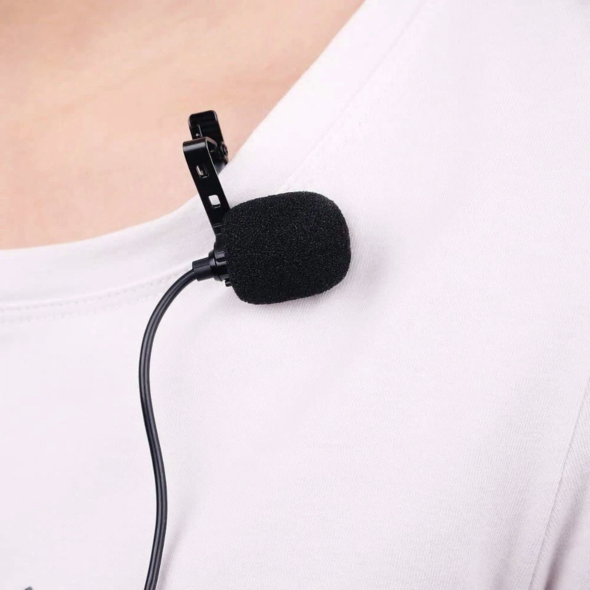 RHEA- 5X Exmax Mini Lapel Mic Tie Clip-On 1/8” 3.5Mm Jack Condenser Collar Microphone