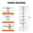 thumbnail image 6 of VEVOR 6-Tier Rotating Shoe Rack Tower 360 ° Spinning Shoe Display Carousel White, 6 of 10