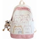 thumbnail image 1 of Kawaii Backpack With Plushies Japanese Cats Preppy Backpack Cute Aesthetic Backpack For Teen Girls Back To School Supplies (pink), 1 of 1