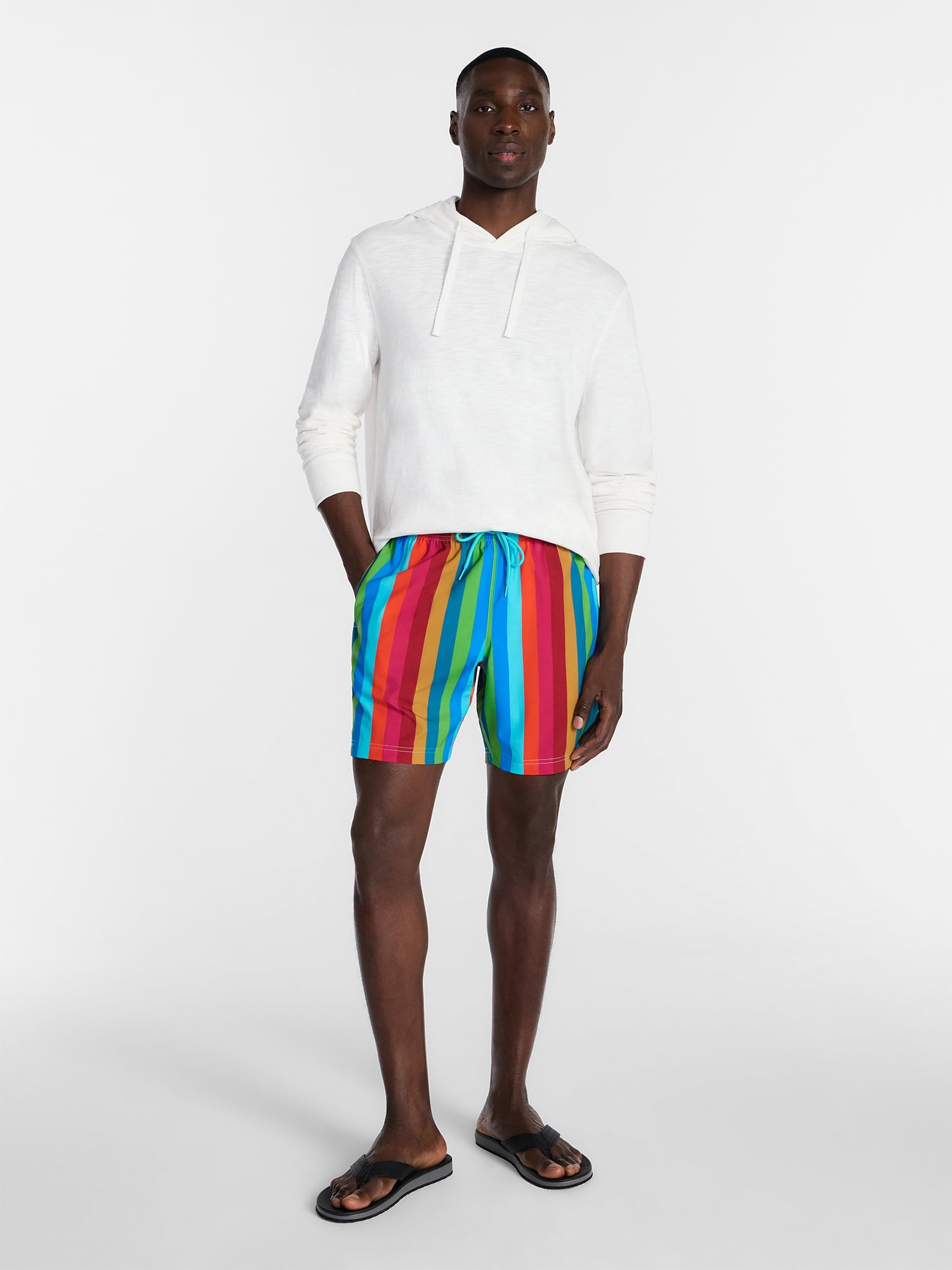 George Men's and Big Men's Novelty Swim Trunks with UPF 50+, 7" Inseam, Sizes S-3XL
