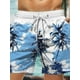 thumbnail image 2 of Pantalones cortos de playa de moda para hombre con diseño de árbol de coco, pantalones cortos hawaianos, bañadores con cordón, ropa de calle para vacaciones y playa, estilo Harajuku, 2 of 5