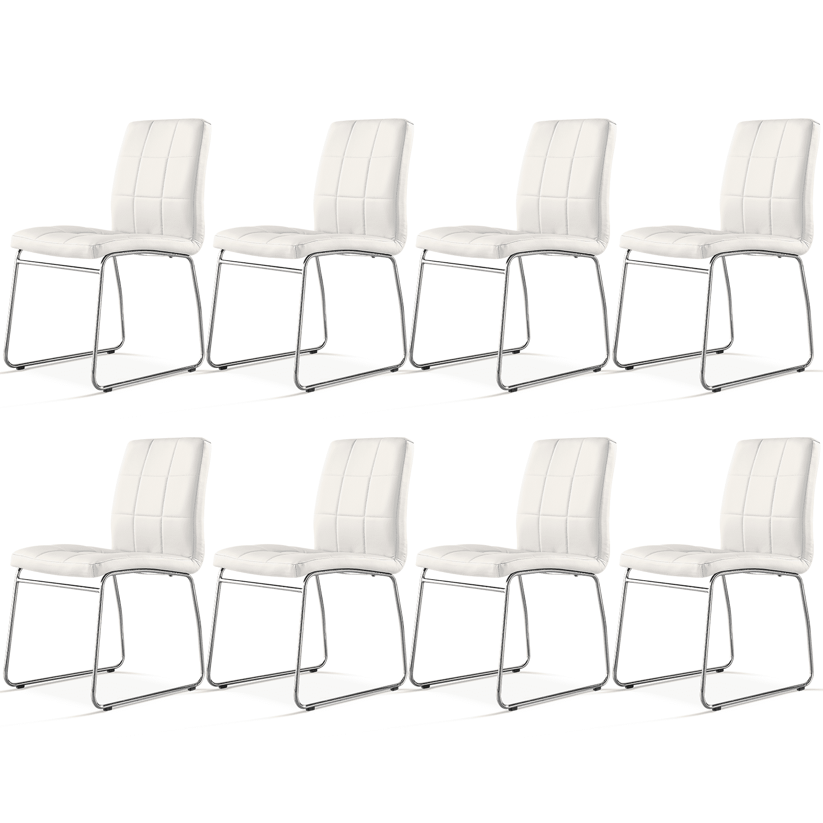 Omni House Dining Chairs Set of 8,Modern Faux Leather Upholstered