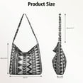thumbnail image 4 of Vintage Fashion Rustic Crossbody Shoulder Bag - Boho Chic Sling Tote, Spacious Multi-Pocket Handbag, 4 of 5