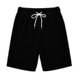 thumbnail image 5 of Corduroy Shorts for Men Summer Casual Elastic Waist Wide Straight Leg Lightweight Beach Shorts with Pockets, 5 of 5