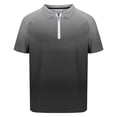 thumbnail image 4 of Dovford Zipper Polo Shirts for Men Short Sleeve Slim Fit Shirts Casual Stretch Gradient Color Zip Shirt, 4 of 4