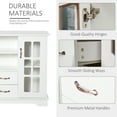 thumbnail image 4 of HOMCOM Sideboard Buffet Cabinet with 2 Framed Glass Doors for Living Room, White, 4 of 8