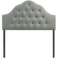 thumbnail image 3 of Modway Sovereign Tufted Button Linen Fabric Upholstered Full Headboard in Gray, 3 of 5