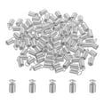 thumbnail image 1 of Unique Bargains Embouts de Cordon, 100 Pcs 4.5x9.5mm Embouts de Ressorts Métalliques Embouts de Terminateurs à Ressorts Argentés, 1 of 5