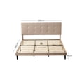 thumbnail image 2 of Base para cama King Ilios Innova de Madera con cabecera tapizada en Lino, 2 of 9
