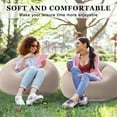thumbnail image 6 of 2 Pcs Bean Bag Chairs for Adults Kids Inflatable Chairs with Electric Air Pump Blow up Chair Inflatable Lazy Sofa Folding Portable Inflatable Chair for Living Room Bedroom(Brown), 6 of 7