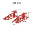 thumbnail image 5 of S-HOME 5 Ton Hydraulic Auto Car Truck Service Ramps in Red Color, Garage Lift Frame for Automotive Repair - 2 Pack Set, 5 of 17