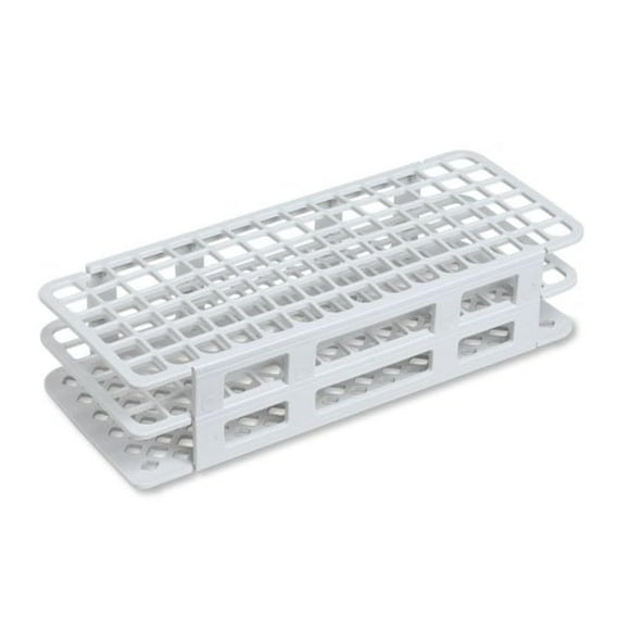 Karter Scientific 207D2 Plastic Test Tube Rack, Holds 90, for 12/13mm Diam. Tubes, PP mat., White