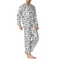 thumbnail image 2 of Salouo Snake Print Button-Front Long Sleeve Pajama Set for Men, Soft 2Pjs Men's Long Sleeve Sleepwear-X-Large, 2 of 7