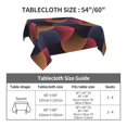 thumbnail image 7 of Wukai Circular Stripes Waterproof Tablecloth for Kitchen Dining, Fits Square Tables for 2-4 Seats -60"x60", 7 of 7