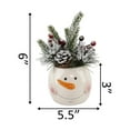 thumbnail image 2 of Flora Bunda CH1774E 6' XMAS Arrangement in Ceramic Snowman Pot, E PACK, 2 of 3