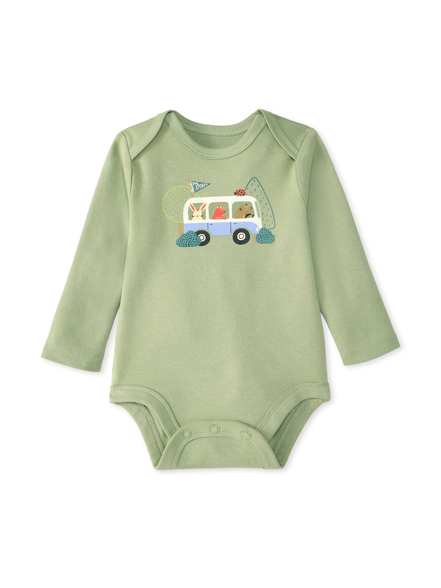 Garanimals 100% Cotton Long Sleeve Bodysuits, 4-Pack photo 5