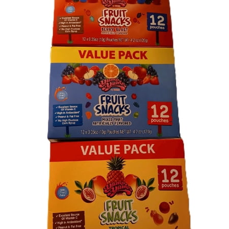 value pack Fruit Snacks Tropical Artificially flavored passion fruit Mango Pineapple