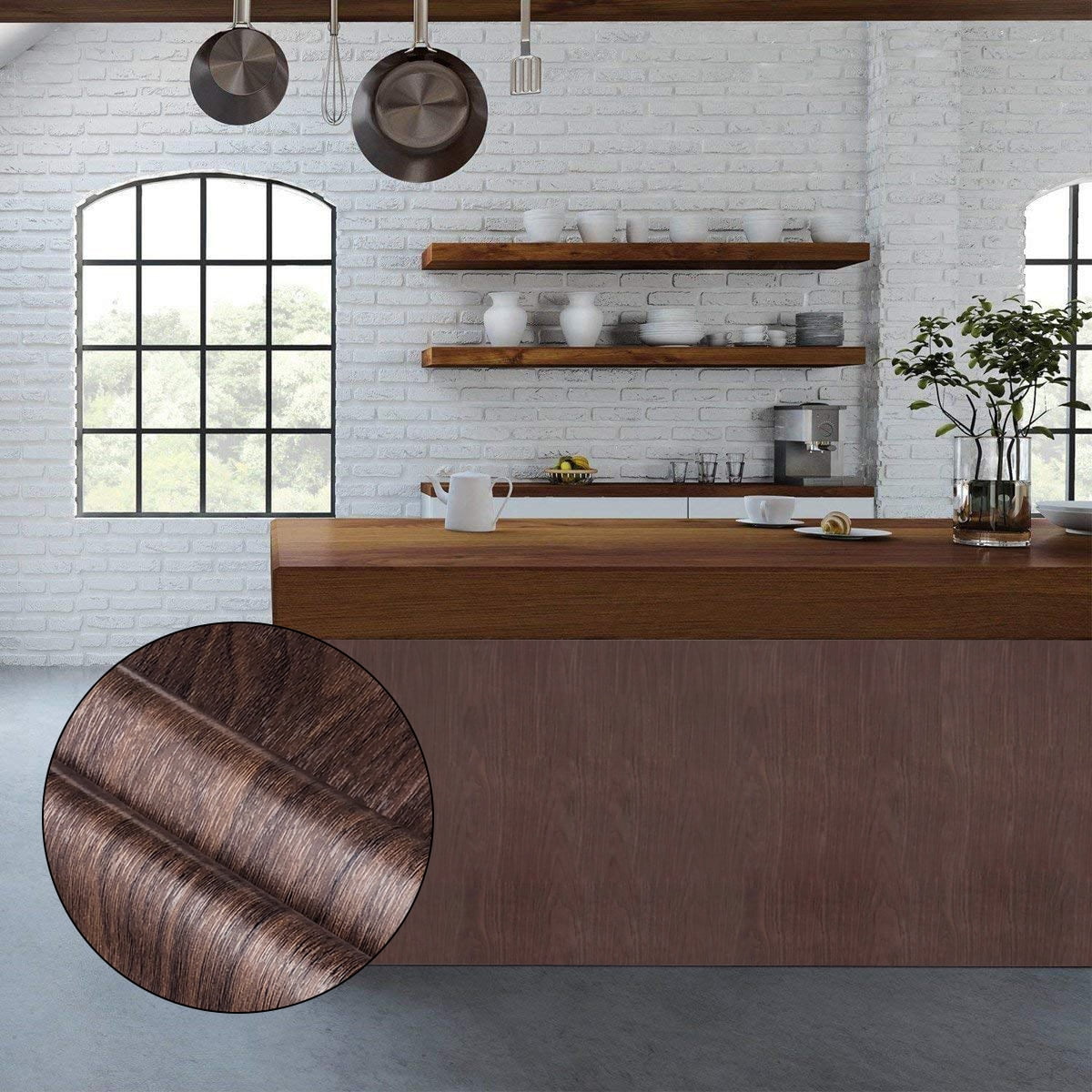 Home Cal Wood Peel and Stick Wallpaper Roll Waterproof SelfAdhesive