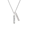 thumbnail image 2 of Delight Jewelry Silvertone Family Bar Silvertone Forever Bar Charm Necklace, 23", 2 of 4